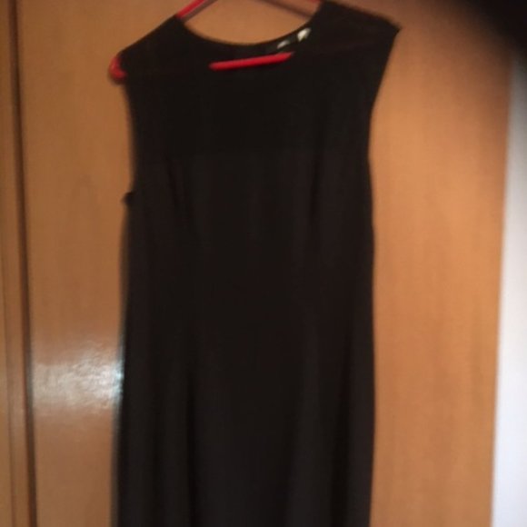 H&M Black knee length dress with exposed zipper S 14 - Picture 1 of 4